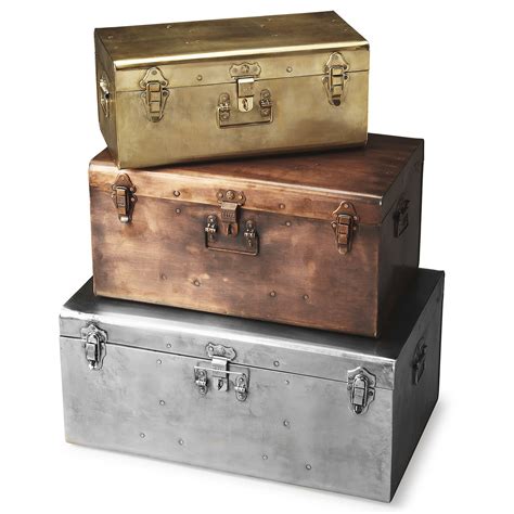 what is the dimensions of a metallic trunk box|metal storage trunks.